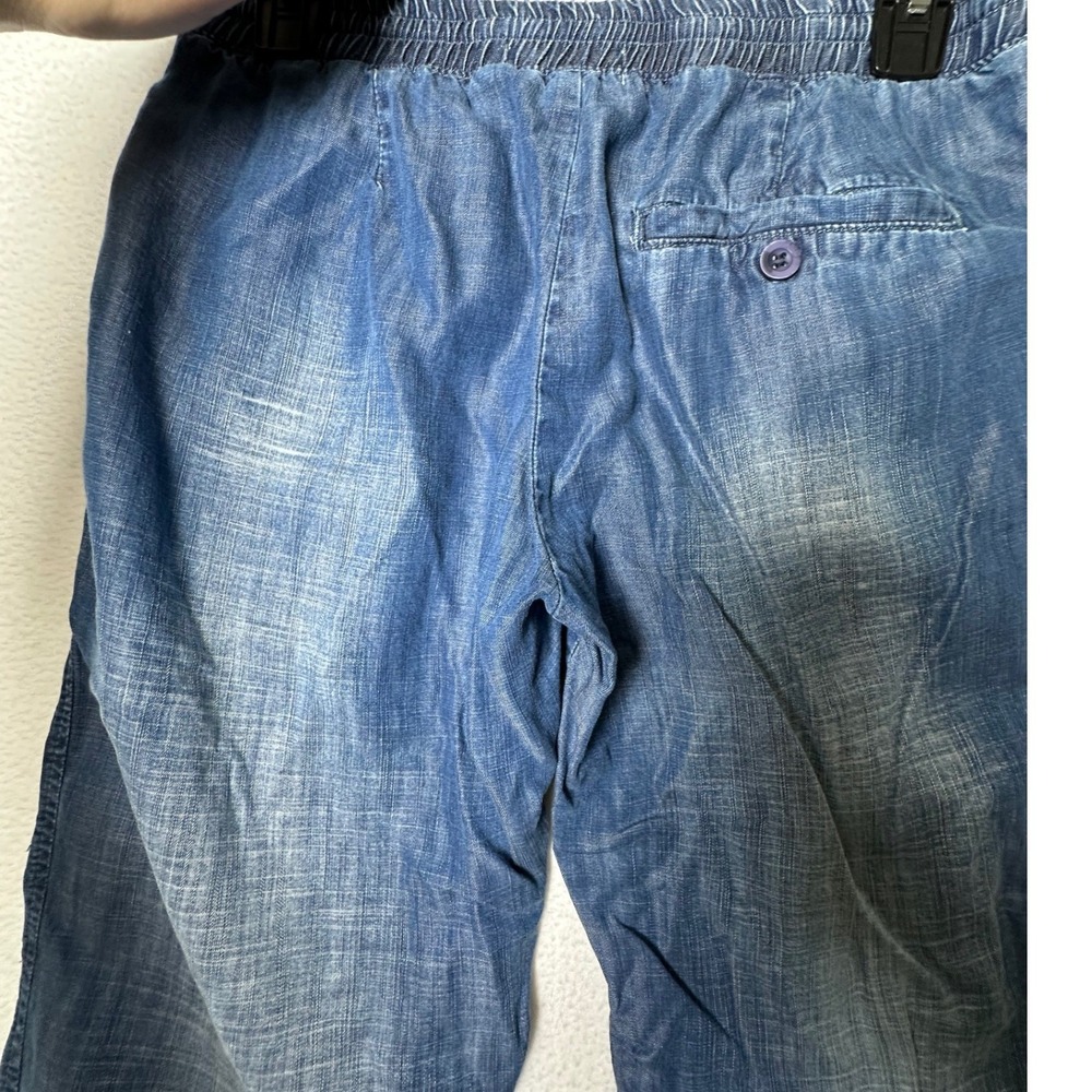 Cloth & Stone Tencel Lyocell Denim Jogger Pants Blue Drawstring Size Small - Picture 4 of 10